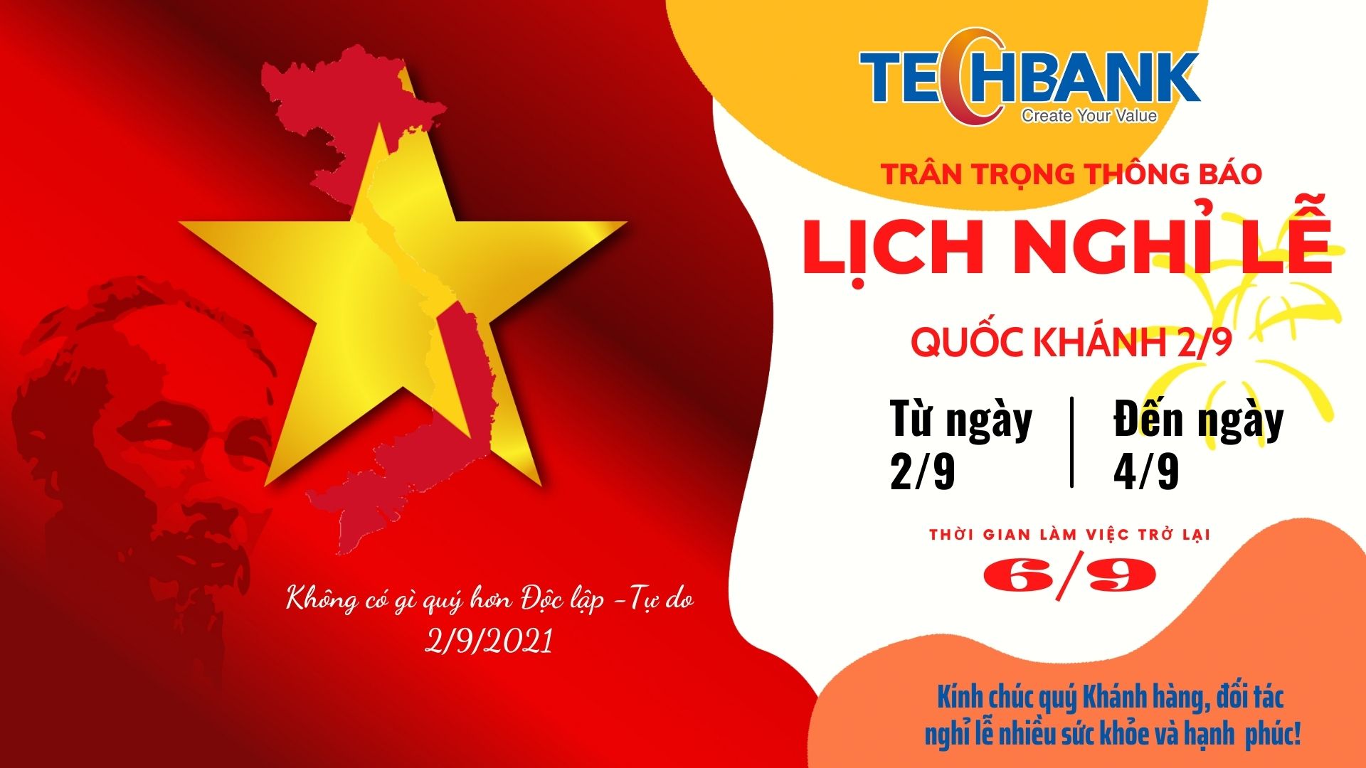 LỊCH NGHỈ LỄ 2/9